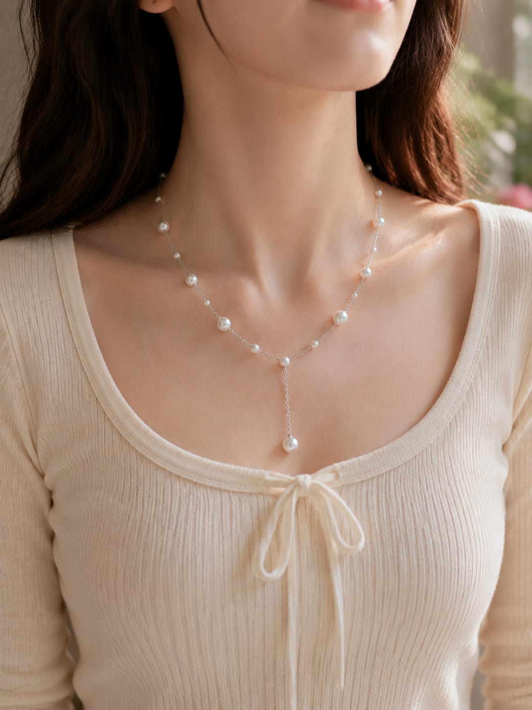 Pearl Lariat Necklace