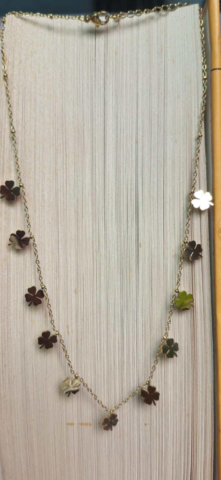 Leaf Clover Charm Necklace